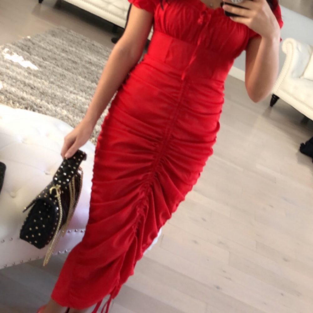 Vibrant red Misguided Dress